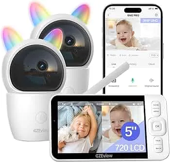 CZEview Babyphone mit 2 Kameras und APP