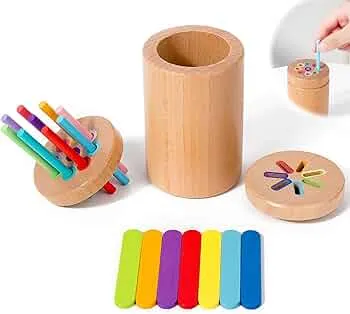 HAINLOGWANG Montessori Spielzeug Ab 1 Jahr, Motorikspielzeug Ab 1 Jahr, Sortierspiel, Baby Spielzeug 1 Jahr, Holzspielzeug Sensorik Spielzeug Baby 1 2 3 Jahre, Geschenke Für Kinder: Amazon.de: Spielzeug