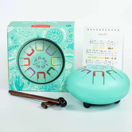 BABY TAMBÚ. Stahlzungentrommel. 6 Zoll (15 cm). Metallzungentrommel mit 8 Tönen. Handpan-Trommel, Metallisches Percussionsinstrument (Türkis - Teal Peal) : Amazon.de: Musikinstrumente & DJ-Equipment