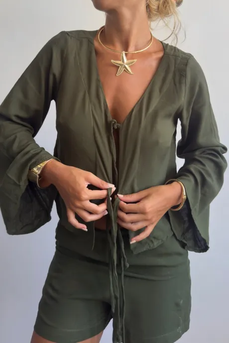 BLUSA BOSSA - Verde Floresta - Comprar em Biokini