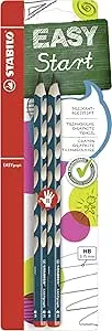 2x2 - STABILO - Ergonomischer Dreikant-Bleistift für Rechtshänder - EASYgraph in petrol - 2er Pack - Härtegrad HB