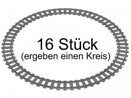 BlueBrixx - Specials - 101908 - Track curved R40 16cm Track set, 16 pcs