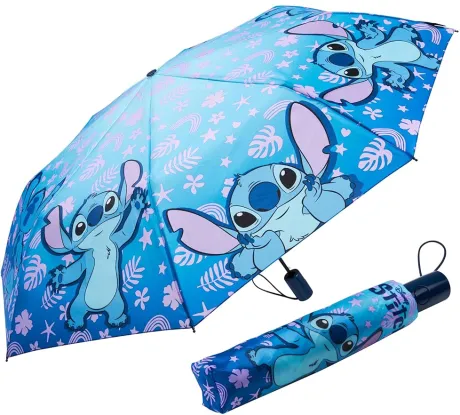 Disney Regenschirm Kinder, Leichter Taschenschirm Faltbar Automatik - Stitch Sachen (Blau Stitch) : Amazon.de: Fashion
