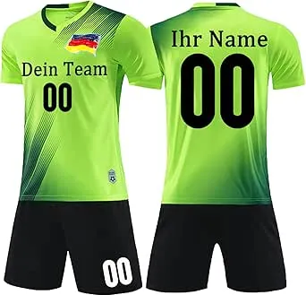 OPUTWDF Personalisiertes Fußball Trikot Kinder Jungs Benutzerdefiniertes Fussballtrikotset Herren Trikot mit Name Fussball Trikot Set : Amazon.de: Sport & Freizeit