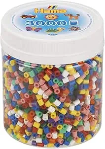Hama Perlen 209-00 - Bügelperlen Dose mit ca. 3000 Midi Bastelperlen mit Durchmesser 5 mm, in 10 verschiedenen Farben, kreativer Bastelspaß für Groß und Klein: Amazon.de: Spielzeug