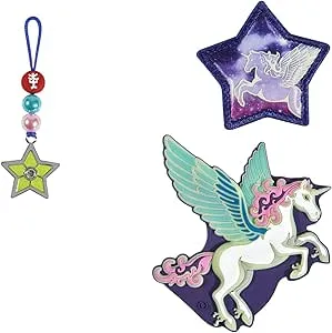 Step by Step Magic MAGS Glow „Pegasus Night Nuala“, 3-teilig, Glow in The Dark-Effekt, Ergänzung für Schulranzen oder Rucksack, blau-rosa-weiß : Amazon.de: Fashion