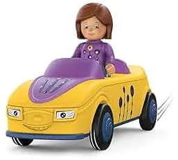 Toddys by siku 0104, Zoe Zoomy, 3-teiliges Spielzeugauto, Zusammensteckbar, Inkl. beweglicher Spielfigur, Hochwertiger Schwungradmotor, Gelb/Lila, Ab 18 Monaten: Amazon.de: Spielzeug