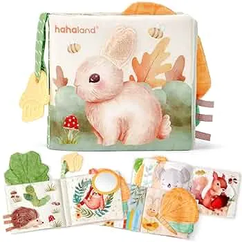 hahaland Baby Spielzeug 0 6 Monate Babybuch Stoffbuch Sensorisches Buch, Interaktive Fühlbuch Knisterbuch Babyspielzeug 0 3 6 Monate Lernspielzeuge Quiet Book Geschenk für Neugeborene : Amazon.de: Spielzeug