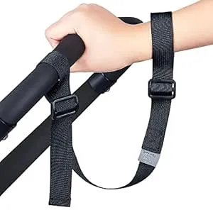Längenverstellbare Kinderwagen-Sicherheitsschlaufe für das Handgelenk I Schwarz mit Reflektor-Label : Amazon.de: Baby