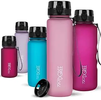 720°DGREE Trinkflasche 1l Sport “uberBottle“ softTouch +Sieb - BPA-Frei - Wasserflasche für Uni, Arbeit, Fitness, Fahrrad, Outdoor, Job - Sportflasche aus Tritan - Leicht, Stoßfest, Wiederverwendbar : Amazon.de: Sport & Freizeit
