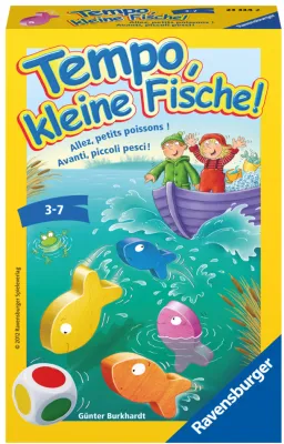 Ravensburger 23334 - Tempo, kleine Fische, Mitbringspiel für 1-6 Spieler, Kinderspiel ab 3 Jahren, kompaktes Format, Reisespiel, Brettspiel | ISBN | Spiele online kaufen -