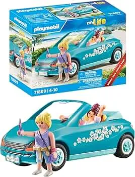 PLAYMOBIL | My Life | Cabrioausflug | Auto Spielzeug für Kinder ab 4 Jahren | Fahrzeug mit Figuren & Zubehör | Lernspielzeug | 71809: Amazon.de: Spielzeug