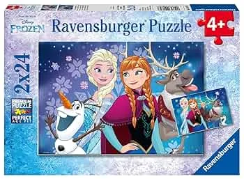 Ravensburger Kinderpuzzle - 09074 Frozen - Nordlichter - Puzzle für Kinder ab 4 Jahren, Disney Frozen Puzzle mit 2x24 Teilen: Amazon.de: Spielzeug