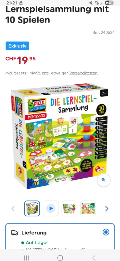 Montessori Lernspielsammlung mit 10 Spielen