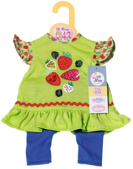 Puppenoutfit mit Erdbeeren 43 cm | BABY BORN / DOLLY MODA