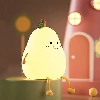 LED Nachtlicht Kinder, Niedliches Birnenpuppe Silikon Nachtlampe mit 7 Farbwechsel, Timer, 3000K Warmes Licht, USB Wiederaufladbares Mini Nachttischlampe für Schlafzimmer Atmosphäre Licht Geschenk : Amazon.de: Beleuchtung