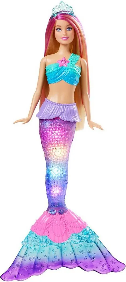 Barbie Meerjungfrauenpuppe Zauberlicht Meerjungfrau (leuchtet), Barbie Dreamtopia, Puppe »Malibu Zauberlicht Meerjungfrau« (leuchtet),