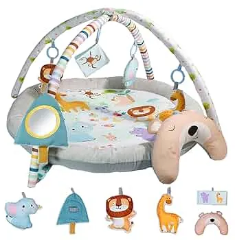Spielbogen Baby, Spielmatte mit Bauchzeit Kissen und 5 Sensorik Spielzeug Abnehmbarem Spieldecke Babies zur Motorik & Sinnesförderung Baby Play Mat & Gym für Neugeborene & Kinder 0-6-9-12 Monate : Amazon.de: Baby