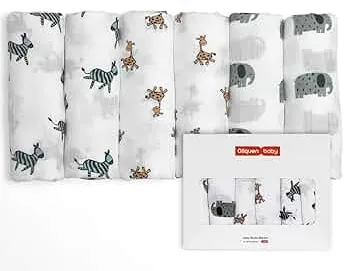GLLQUEN BABY Musselintücher für Babys, 6 Stück Spucktücher aus Baumwolle 70 cm x 70 cm, saugfähig und atmungsaktiv und ideal zum Reinigen, Abwischen und Abdecken von Neugeborenen : Amazon.de: Baby