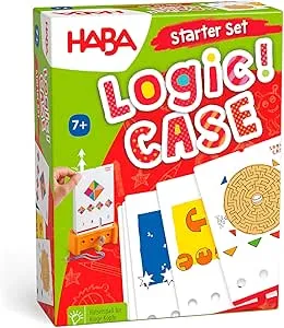 HABA Logic! Case Starter Set - Logic Game with Self-Control for Children from 7 Years - 77 Puzzles to Promote Concentration - Puzzle Game Solo - 1306929001: Amazon.de: Toys