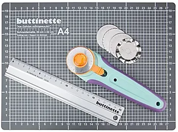 buttinette Schneide-Set mit Schneidematte und Rollschneider, 30 x 22 cm online kaufen | buttinette Bastelshop