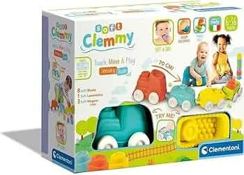 Clementoni Soft Clemmy Sensory Train - With Soft Building Blocks & Locomotive for Babies and Toddlers from 6 Months - Sensory Toy with Building Blocks 17424: Amazon.de: Toys