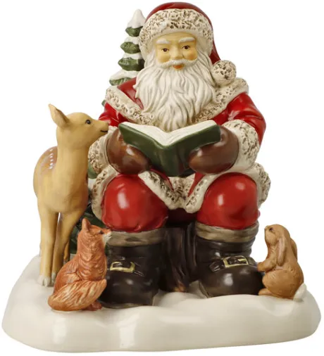 Goebel - Kerst | Decoratief beeld Kerstman - Verhaal in het bos | Aardewerk - 23cm - Limited Edition - Goebelstore