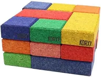 Korxx Korxx4260385790279 19 Pieces Cuboid Mix Colored Building Block in Bag, 860 g, Multi Colour: Amazon.de: Toys