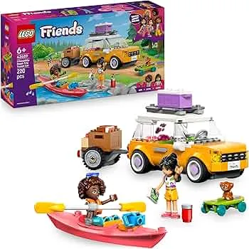 LEGO Friends Adventure Trip with Friends - Car Toy with Trailer, 2 Mini Dolls, Puppy Figure, Kayak & Accessories, Includes Skateboard and Roller Skates - Set for Girls from 6 Years - 42659: Amazon.de: Toys