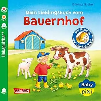 Baby Pixi (unkaputtbar) 69: Mein Lieblingsbuch vom Bauernhof: mit Klappen und Gucklöchern (69) : Gruber, Denitza: Amazon.de: Bücher