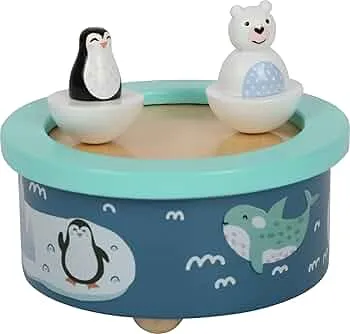 small foot Spieluhr Arktis aus Holz, Einschlafhilfe für Kinder ab 3 Jahren, mit abnehmbaren Holzfiguren, Art. 11961, Blau: Amazon.de: Küche, Haushalt & Wohnen
