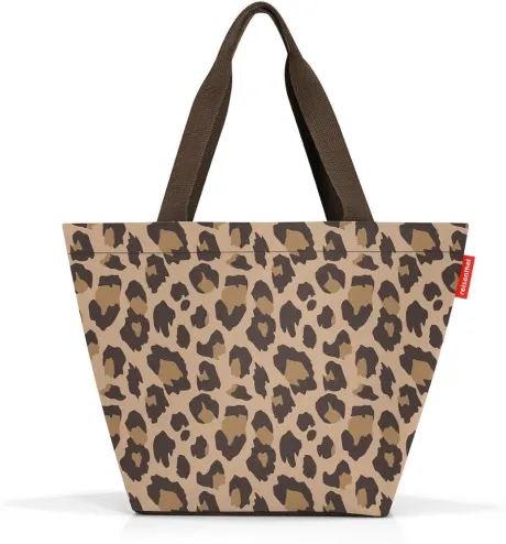 reisenthel Shopper Spacious Shopping Bag and Elegant Handbag in One Made of Water-Repellent Material, Leo Macchiato, Sports : Amazon.de: Fashion
