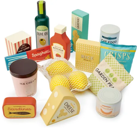 Spielessen - Kaufladenartikel, 16 Teile von Tender Leaf | Mit wenigen Klicks einkaufen.