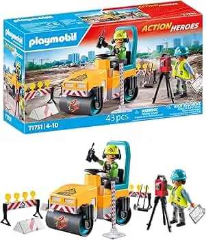 PLAYMOBIL | Vejbyggeplads | Byggeplads Legetøj barn | byggepladser legesæt | Legetøj til børn fra 4 år | 71751: Amazon.de: Legetøj