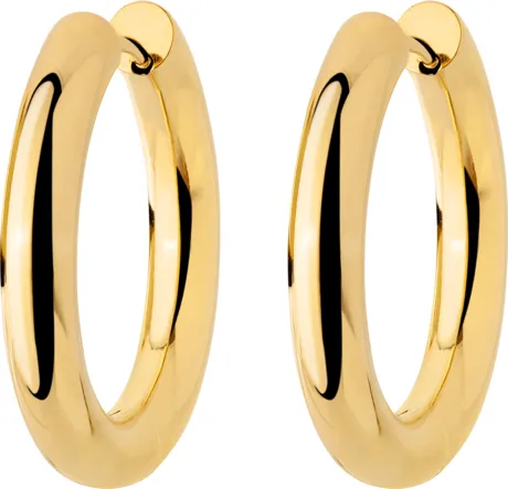 Chunky Hoopies Medium Gold – großer Look & auffälliger Glanz