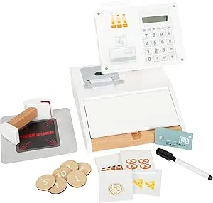 small foot Kasse "fresh" lavet af træ, multifunktionelt tilbehør til tømmer, rullelegetøj, fra 3 år, 12249, hvid: Amazon.de: Legetøj