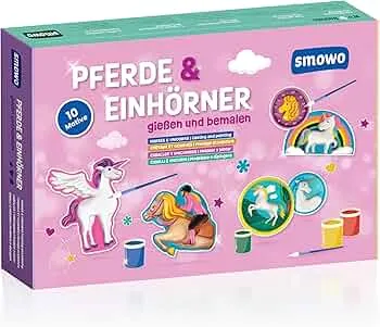 Smowo® Pferde und Einhörner selber gießen und anmalen - Mädchen Bastelset zum Gips giessen mit 10 Figuren für Kinder - Geschenk zum Basteln : Amazon.de: Spielzeug