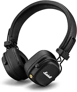 Marshall Cuffie Bluetooth Major IV On Ear, auricolari wireless, pieghevoli, oltre 80 ore di riproduzione wireless, nere : Amazon.it: Elettronica