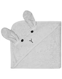 Kapuzenhandtuch HASE (76x76) in hellgrau