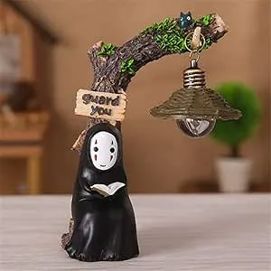 Spirited Away Figuren, niedliche Studio Ghibli Miyazaki Kein Gesicht Mann mit Nachtlicht Action Figur Spielzeug für Kinder Geschenk für Haus Garten Dekoration Reading : Amazon.de: Beleuchtung