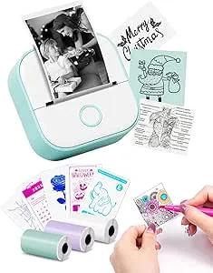 Memoking Mini Drucker - T02 Mini Drucker für Smartphone Mini Thermodrucker Bluetooth Fotodrucker Aufkleber Drucker Tiny Printer Sofortdruck für Geschenke, Studiennotizen, Anatomische Diagramme, Fotos : Amazon.de: Computer & Zubehör
