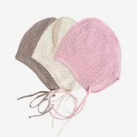 Seidenhäubchen Musterstrick | Lila Lämmchen Onlineshop