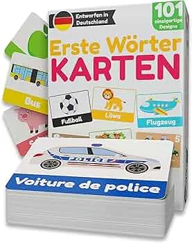 Erste Wörter Karten | Lernkarten Kleinkinder 1 2 3 Jahre | Lern Karten Kinder | Baby & Kleinkind Bildkarten | 101 Einzigartige Lernkarten | Ab 12 Monaten | Sprach- & Sprechförderung: Amazon.de: Spielzeug