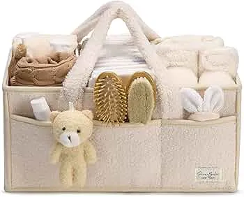 PeraBella Baby-Windel-Caddy Organizer für Wickeltisch, Baby-Aufbewahrungskorb für Windeln und Feuchttücher, Geschenk für Babyparty, Auto-Caddy Organizer, Kindergarten-Windel-Organizer, tragbare : Amazon.de: Baby