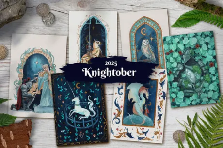 A5 Original Watercolor Knightober Paintings | Threeleaves
