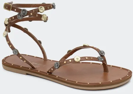 Rasteira Lia Camel Villa Griffe | Villa Griffe