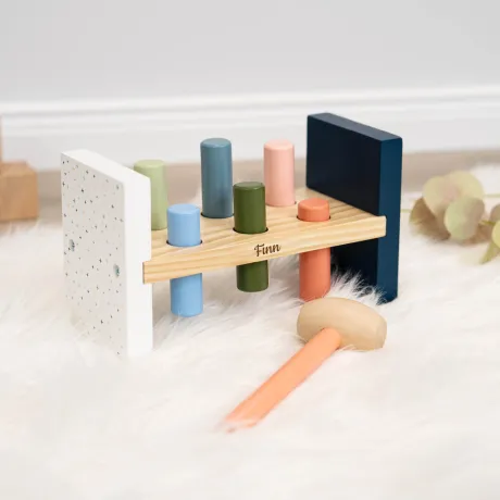Hammerspiel Kinder ab 1 Jahr - Klopfspiel aus Holz - Personalisierbar