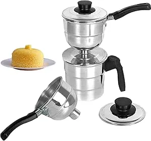 Cuscuzeiro Nordestino 2 em 1 Alumínio