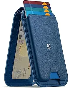 SHIELDON Wallet Stand für MagSafe Kartenhalter, [Echtleder] [Kartenfächer] [RFID Blocker] [ID-Fenster] [Verstellbarer] Magnetische Geldbörse für iPhone 17 Pro/Max/Air/15/14/13/12 Serie, Königsblau : Amazon.de: Elektronik & Foto