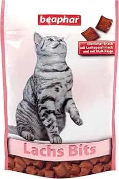 beaphar Lachs Bits - Für Katzen - Unterstützt den Abgang verschluckter Haare auf natürliche Weise - Katzensnacks - 1er Pack (1 x 150 g) : Amazon.de: Haustier